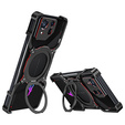 Pouzdro pro ASUS ROG Phone 8 5G / 8 Pro 5G, Kickstand Bumper, s krytem objektivu, pro MagSafe, černá / červená
