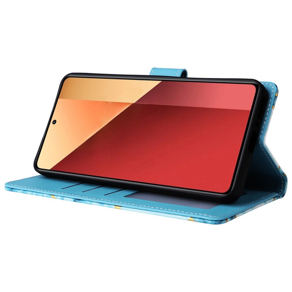 Klopové pouzdro pro Xiaomi Redmi Note 13 Pro 4G / Xiaomi Redmi Note 14S / Xiaomi Poco M6 Pro 4G, Wallet, Marble modré