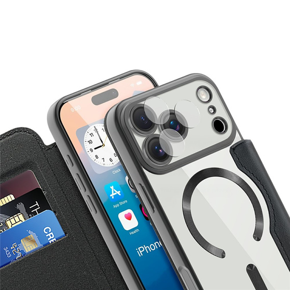 Peněženkové flipové pouzdro MagSafe RFID s ochranou fotoaparátu pro iPhone 17 Pro Max