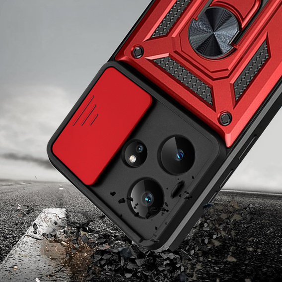 Pouzdro pro Realme GT 7 / 7T, CamShield Slide, červené