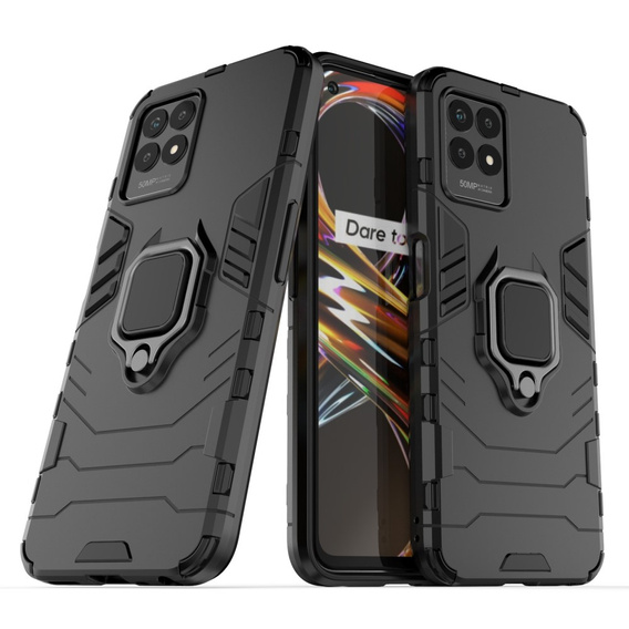 Pouzdro pro Realme 8i, Kickstand Ring, černé