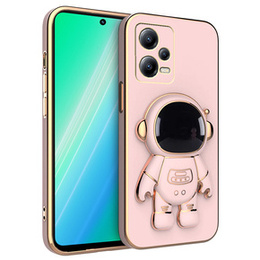 Pouzdro pro Xiaomi Redmi Note 12 5G / POCO X5 5G, Astronaut, růžové