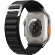 Pasek Nylonowy do Apple Watch 1/2/3/4/5/6/7/8/SE/ULTRA 42/44/45/49mm, Czarny