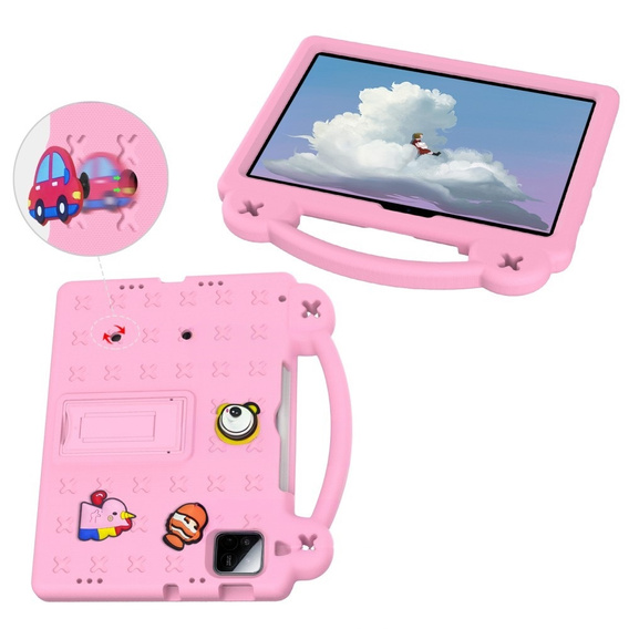 Dětské pouzdro pro Xiaomi Pad 7 / Xiaomi Pad 7 Pro, Cute Patterns, se stojánkem, růžové