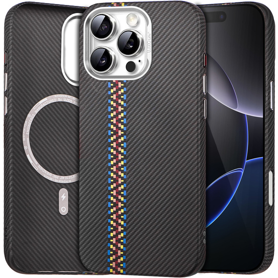 Pouzdro pro iPhone 16 Pro Max, Carbon Fiber MagSafe, černé
