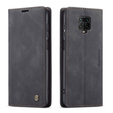 Pouzdro CASEME pro Xiaomi do Redmi Note 9s / 9 Pro, Leather Wallet Case, černé