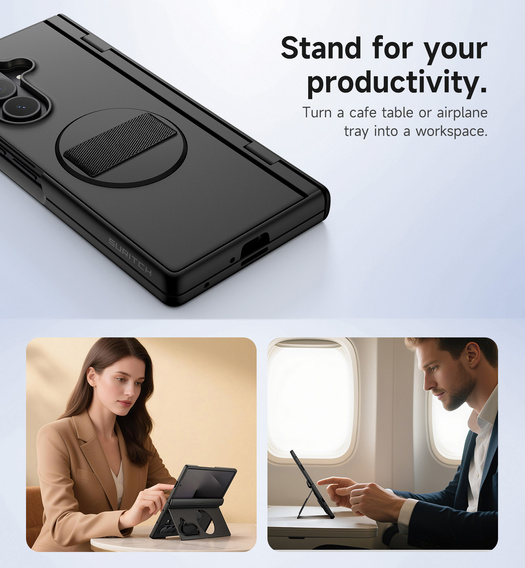 Pouzdro Suritch s 360° stojánkem a integrovaným krytem displeje pro Samsung Galaxy Z Fold7