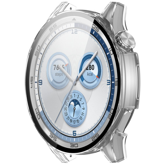 Pouzdro 2v1 + tvrzené sklo pro Huawei Watch GT 5 46mm, průhledné