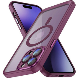 Pouzdro pro iPhone 14 Pro, ERBORD Impact Guard, MagSafe, kaštanové