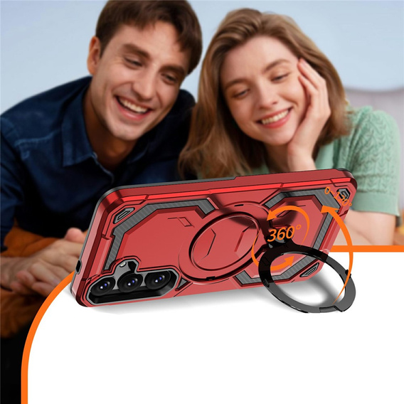 Magnetické pouzdro s podstavcem pro Samsung Galaxy A57 5G, červené