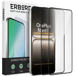 2x tvrzené sklo ERBORD 3D pro OnePlus Nord 5 pro celý displej