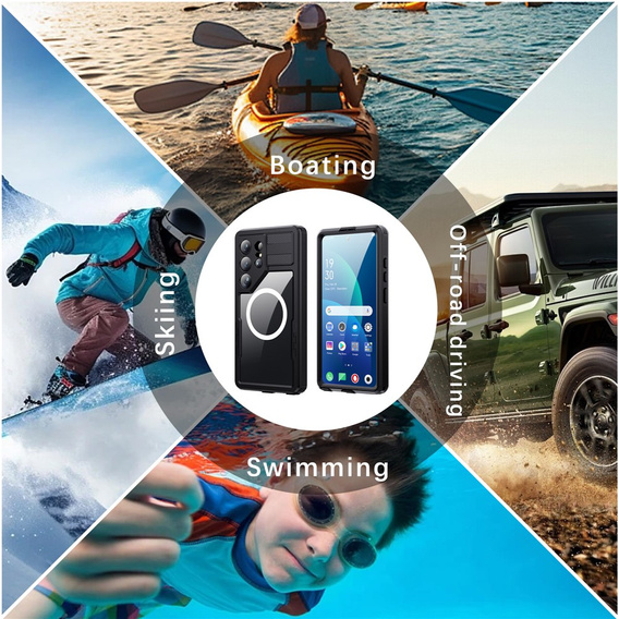 Vodotěsné pouzdro Redpepper MagSafe pro Samsung Galaxy S26 Ultra, černé