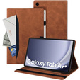 Pouzdro pro Samsung Galaxy Tab A9+, Classic, s prostorem pro stylus, hnědé