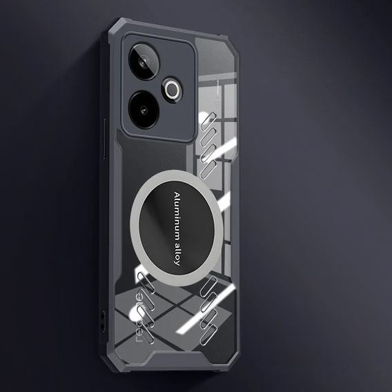 Pouzdro pro Realme GT 7 / 7T, s magnetickou fólií, transparentní / černé