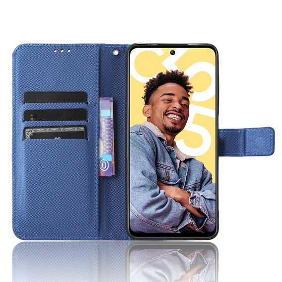 Klopové pouzdro pro Realme C55, Wallet, Smart Magnet, modré