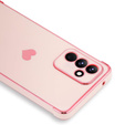 Pouzdro pro Samsung Galaxy A15 4G / 5G, Electro heart, růžové rose gold + Full Glue Ceramic Glass