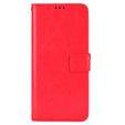 Klopové pouzdro pro Motorola Moto G85, Crazy Horse Wallet, červené