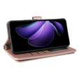Flipové pouzdro pro Oppo Reno 13F 5G, Crossbody Leather Wallet, růžové