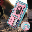 Pouzdro pro Samsung Galaxy S23 Plus, CamShield Slide, růžové/ zelený