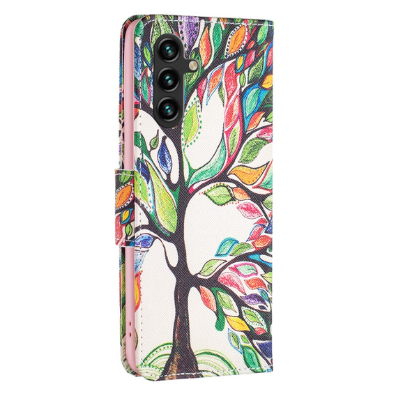 Klopové pouzdro pro Samsung Galaxy A55 5G, Wallet, Tree of life, bílé