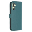 Klopové pouzdro pro Samsung Galaxy A25 5G, BINFEN Wallet, zelené + 9H sklo 