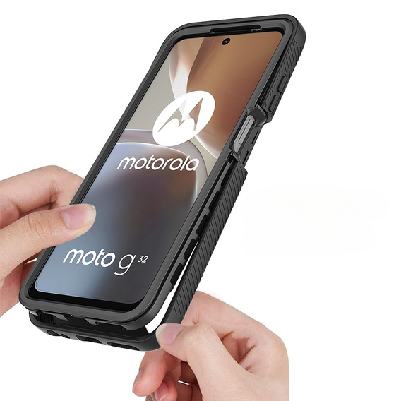 Pouzdro pro Motorola Moto G32, Shockproof, s fólií, černé