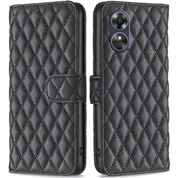 Klopové pouzdro pro Oppo A17, Wallet, BINFEN COLOR, černé