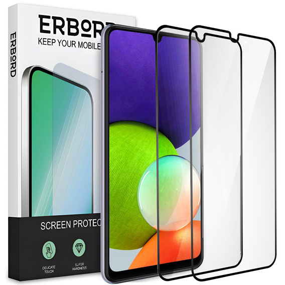 2x keramické hybridní sklo ERBORD pro Samsung Galaxy A22 5G