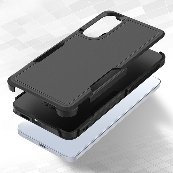 Pancéřované pouzdro pro Samsung Galaxy S25 Edge, Dual Shockproof, černé
