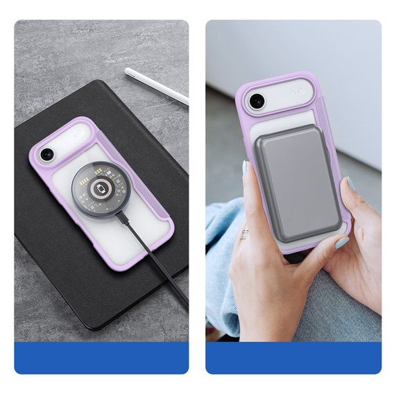 Dux Ducis pouzdro pro iPhone Air, Skin X Pro, s klopou, pro MagSafe, fialové