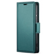 Pouzdro pro Realme 14 Pro 5G, ERBORD Glossy Litchi, flipová peněženka, zelené