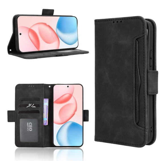 Klopové pouzdro pro Honor 400 5G, Card Slot, černé