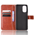 Klopové pouzdro pro Motorola Moto G62 5G, Crazy Horse Wallet, hnědé