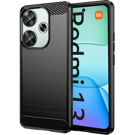 Pouzdro pro Xiaomi Redmi 13, Carbon, černé