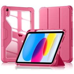 Pouzdro pro iPad 11" 2025 A16 (11 gen.) / iPad 10.9" 2022 (10 gen.), Smartcase Hybrid, se slotem na stylus, růžové