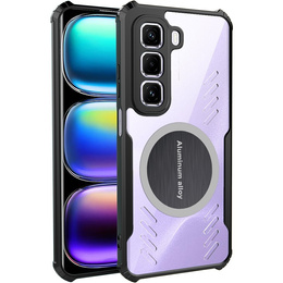 Pouzdro pro Infinix Hot 50 Pro+ 4G, s magnetickou fólií, transparentní / černé