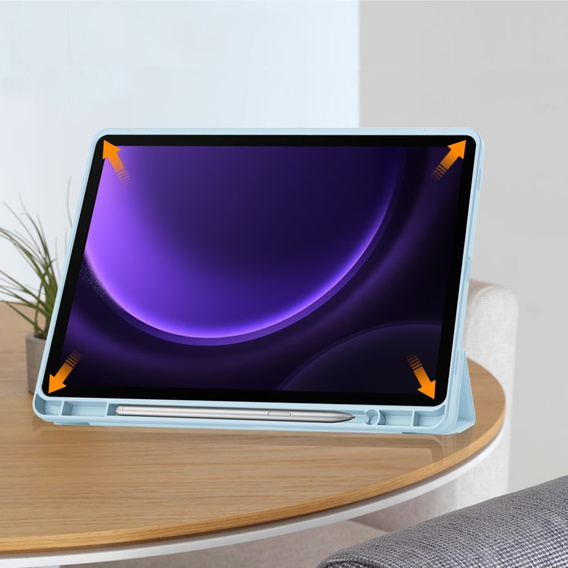 Pouzdro pro Samsung Galaxy Tab S9 FE / S10 FE, Smartcase s prostorem pro stylus, modré