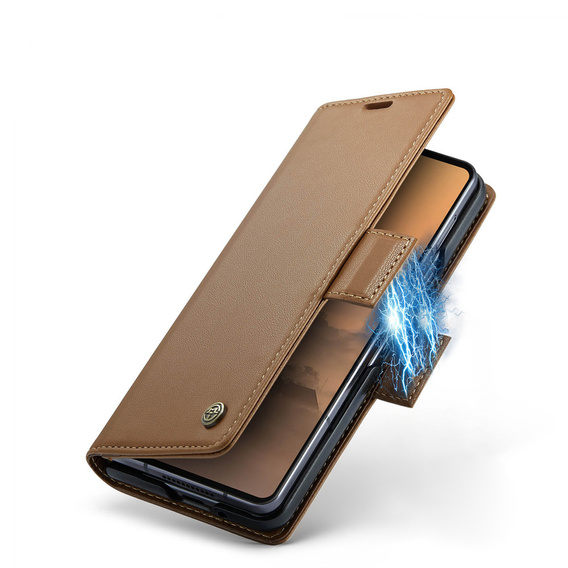 CASEME Litchi Peněženkové flipové pouzdro pro Samsung Galaxy Z Fold7 5G