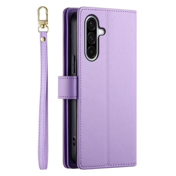 Flipové pouzdro Wallet Zipper Pocket pro Samsung Galaxy A17 5G, Wallet Zipper Pocket, fialové