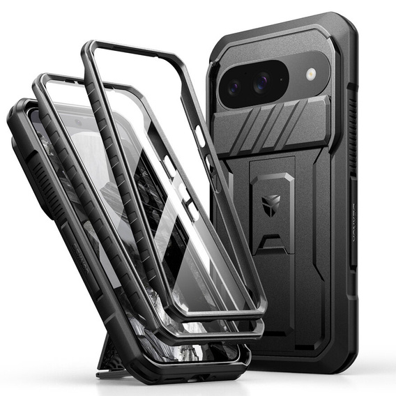 Pancéřové pouzdro pro Google Pixel 9a, Dexnor Full Body (Two Frames), černé