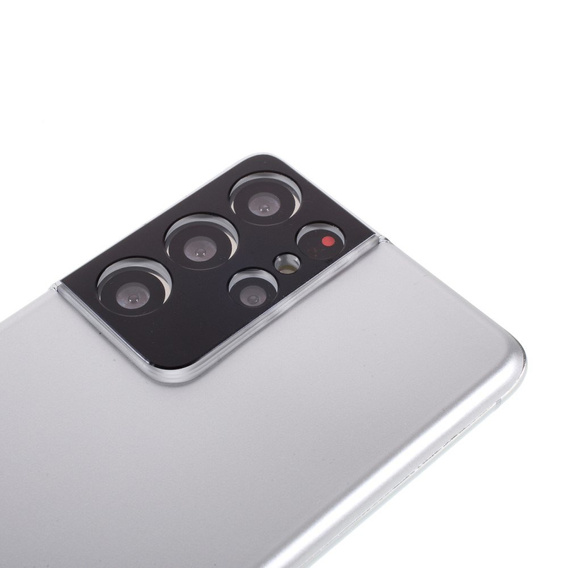 Kovový kryt fotoaparátu pro Samsung Galaxy S21 Ultra, modré