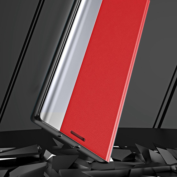 Klopové pouzdro pro Xiaomi Redmi 10C, Side Magnetic, červené