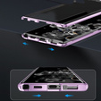 Magnetické pouzdro Dual Glass MagSafe pro Samsung Galaxy S24+ Plus, fialové