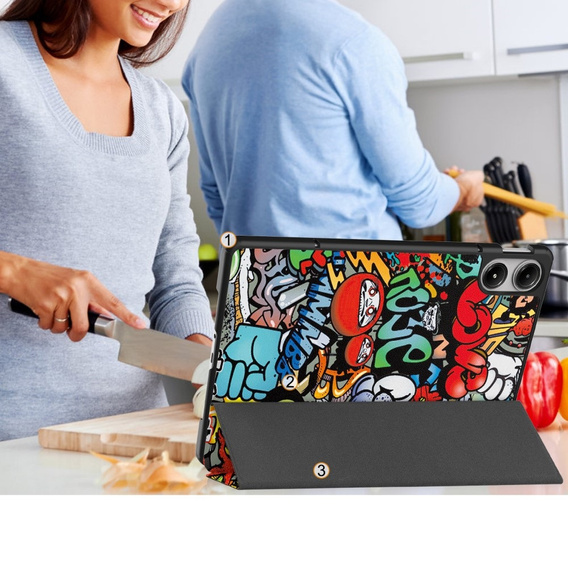 Pouzdro pro Xiaomi Redmi Pad Pro / Xiaomi Poco Pad, Smartcase, graffiti