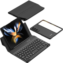 Pouzdro + klávesnice Samsung Galaxy Z Fold4 5G, Carbon Fiber, černé