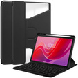 Pouzdro s klávesnicí pro Lenovo Tab M11, Rotary 360° Leather, černé