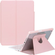 Pouzdro s klávesnicí pro iPad 11" 2025 A16 (11 gen.) / iPad 10.9" 2022 (10 gen.), Rotary 360° Leather, růžové rose gold
