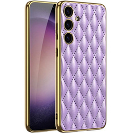 Pouzdro pro Samsung Galaxy S24, Leather Rhombus, fialové