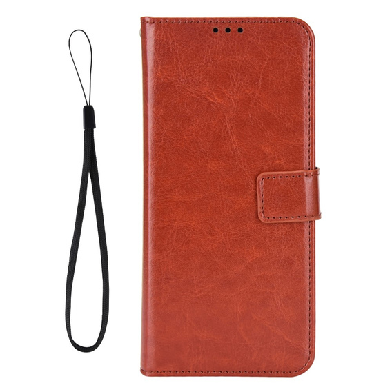Klopové pouzdro pro Samsung Galaxy A36, Crazy Horse Wallet, hnědé