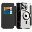 Klopové pouzdro pro iPhone 12 Pro Max, RFID Wallet MagSafe CamShield, černé